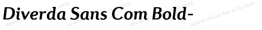 Diverda Sans Com Bold字体转换